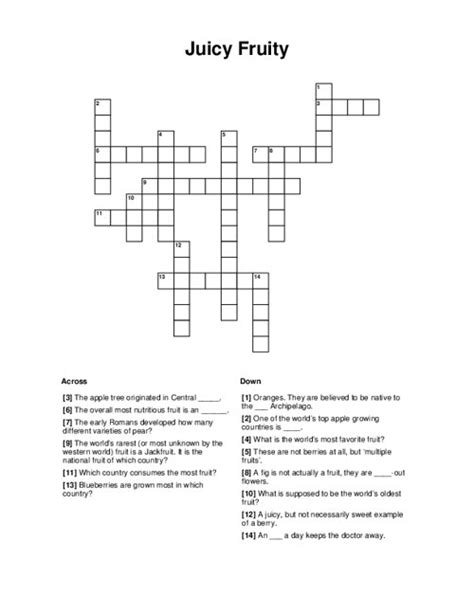 5, 2010. . Fruity quaff crossword clue